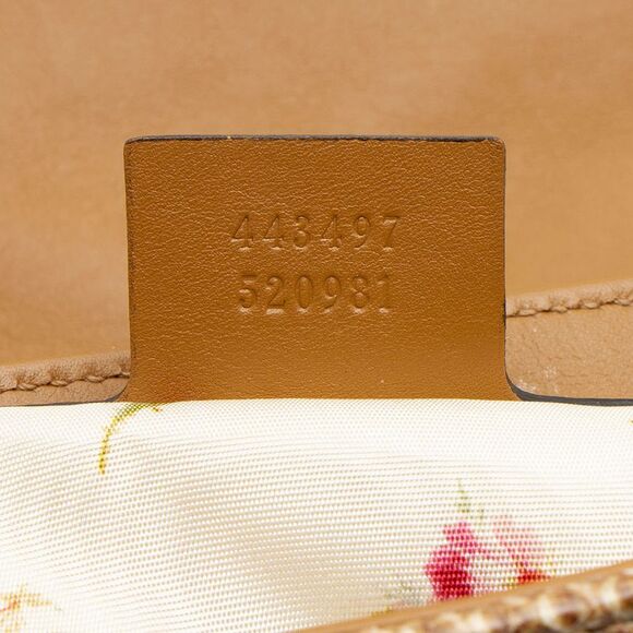 Gucci Raffia Snakeskin GG Marmont Small Flap Bag - Picture 6 of 15